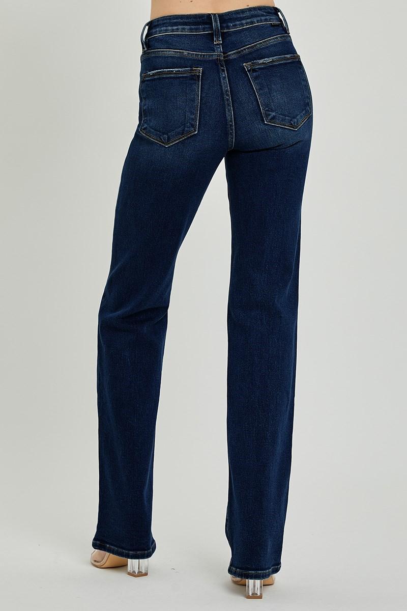 MID RISE RDP5509 LONG STRAIGHT JEANS DARK WASH