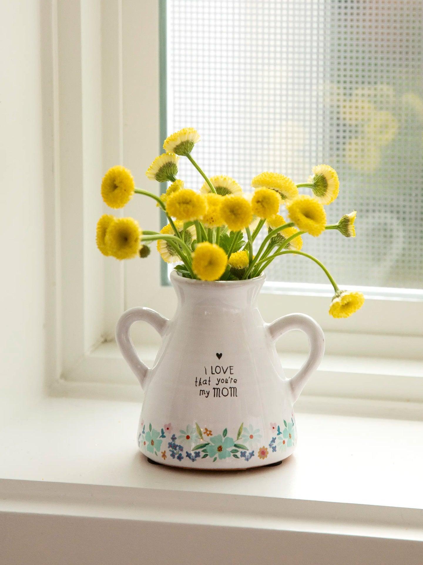 Natural Life Artisan Bud Vase - Mom