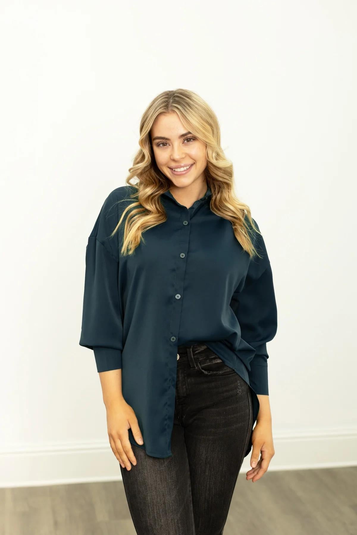 G&E The Kathryn Button-Up, Navy