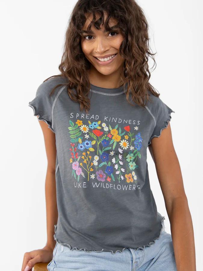 Natural Life Lily Cotton Short Sleeve Tee Shirt Spread Kidness