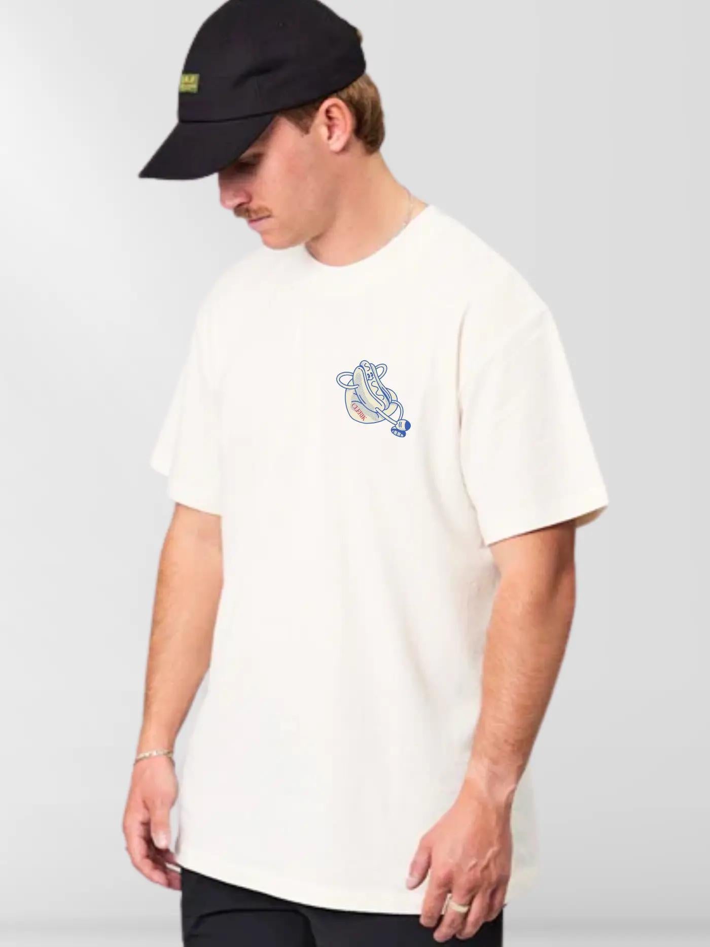Hot Dog on White Box Tee