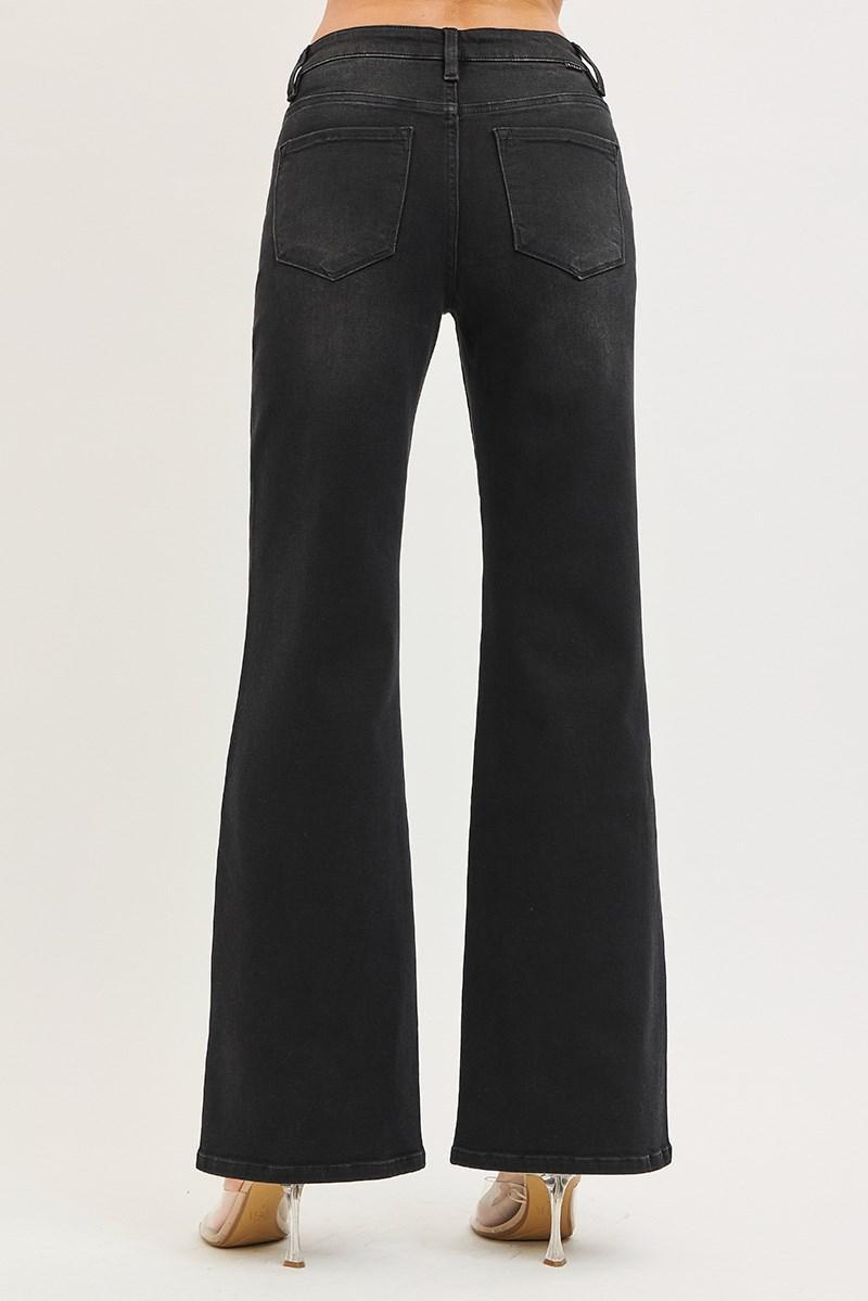 RISEN PW21563 HIGH RISE WIDE LEG BLACK