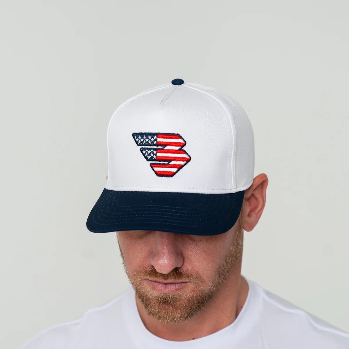 Burlebo Hat Patriotic Flying B Logo