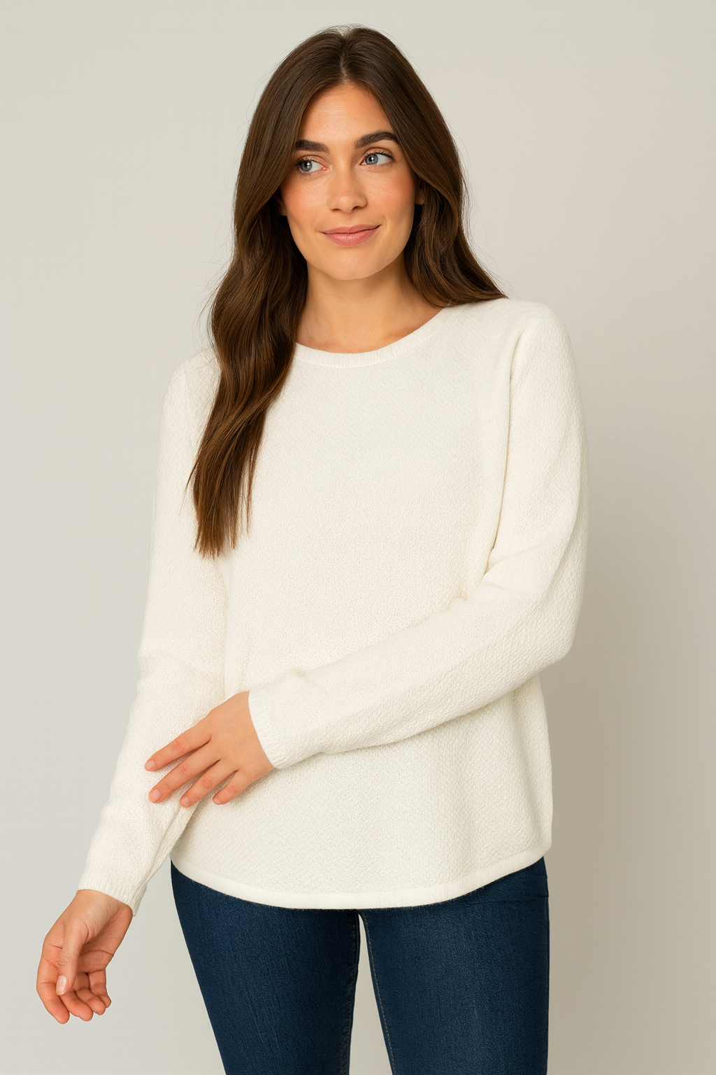 Seedstitch Crew Neck Sweater