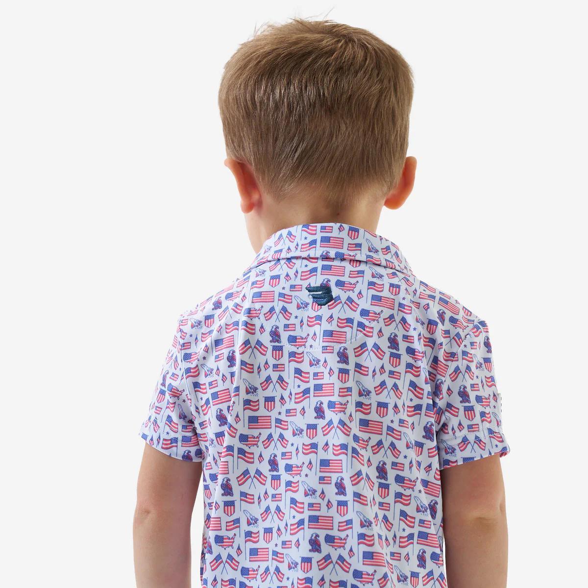 BURLEBO Youth Performance Polo - Old Glory