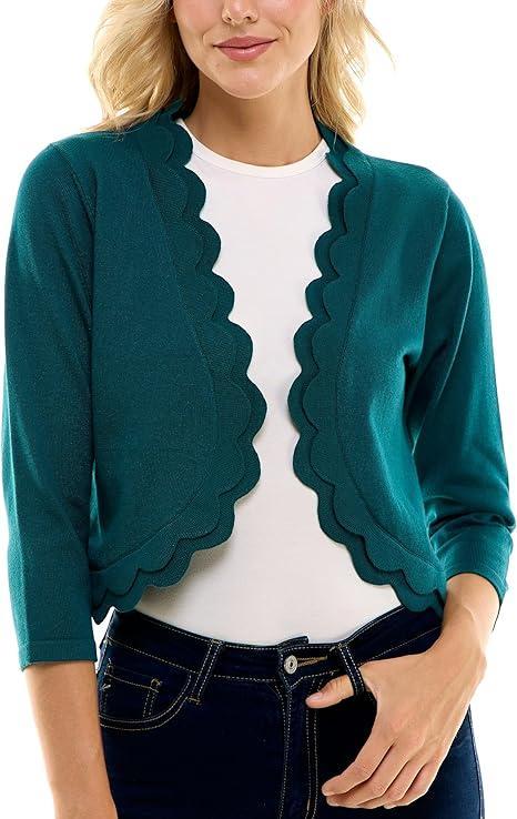 Scallop Knit Shrug Cardigan