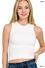 Zenana Built in Bra Seamless Crop Tank Top