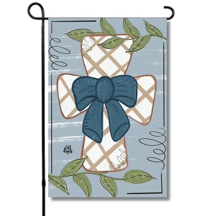 Mocha Cross Garden Glam Garden Flag