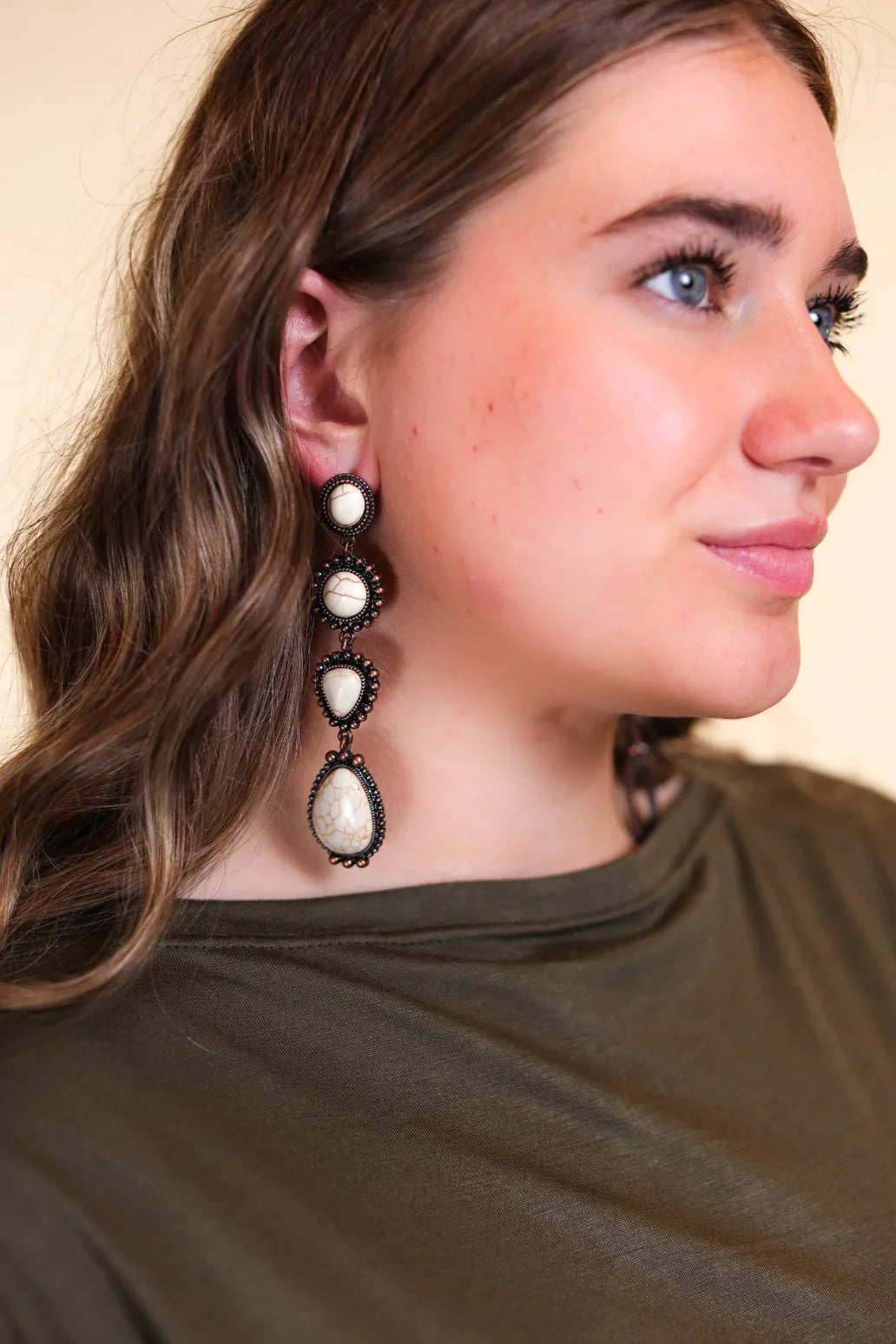 Stone Dangle Earrings