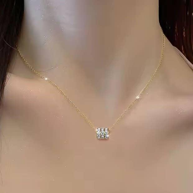 18K STAINLESS STEEL TARNISH FREE BARREL NECKLACE | 40NK9638