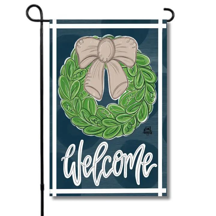 DK Mocha Wreath Garden Glam Garden Flag