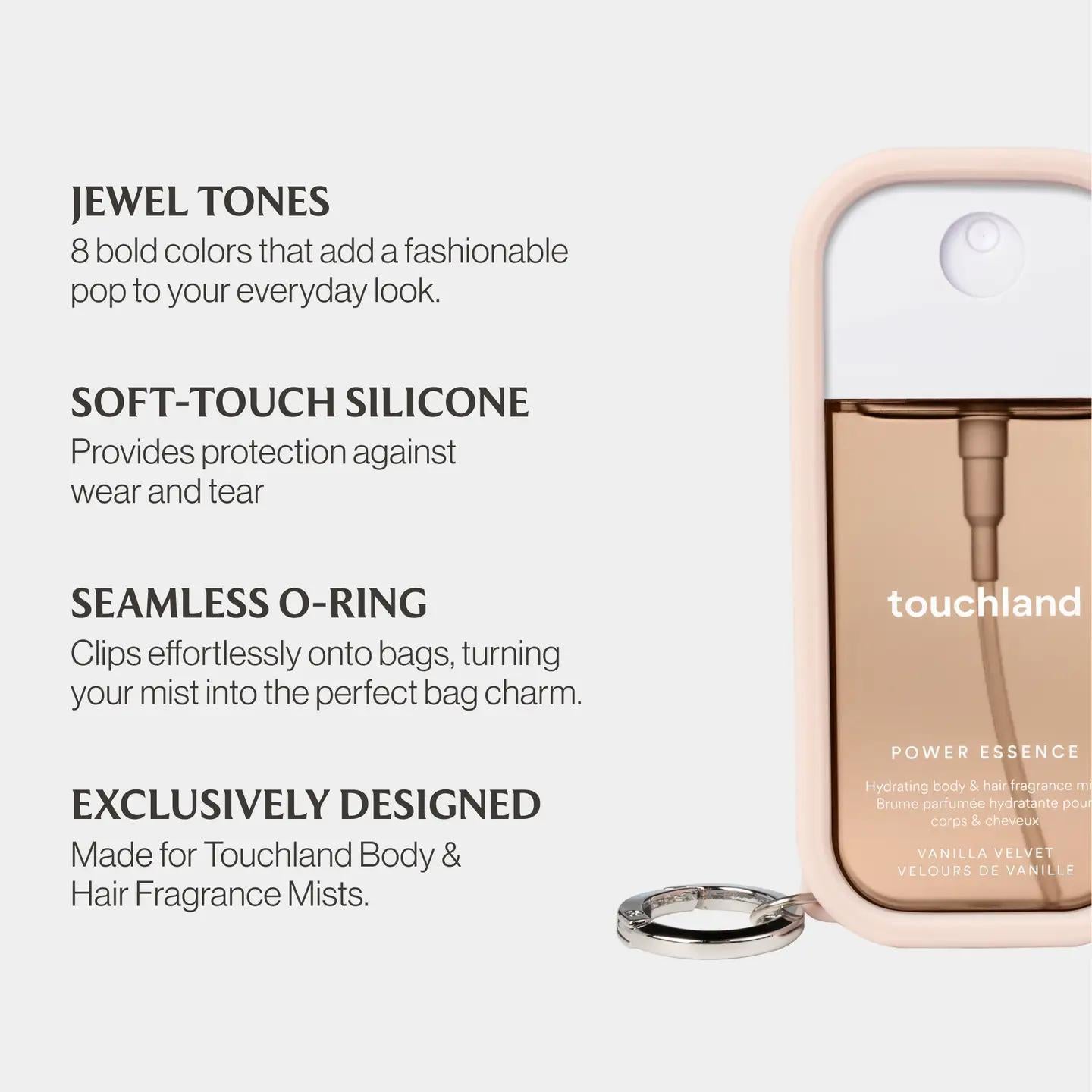 Touchland Rosy White Body & Hair Mist Case