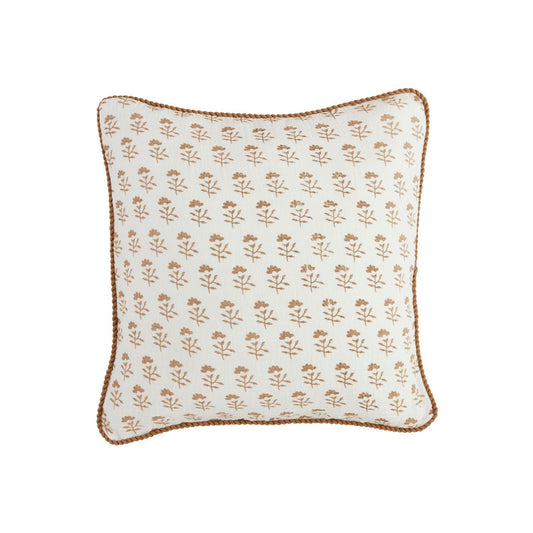 Square Neutral Block Print Pillow