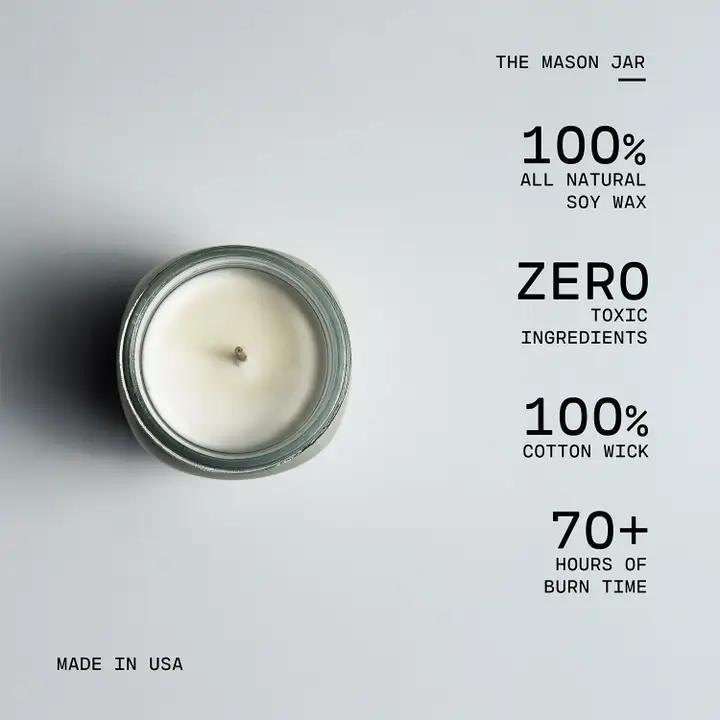White Pumpkin 13 oz Mason Jar Fall Candle