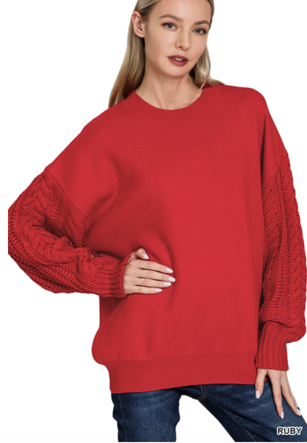 ZENANA MOCK NECK SWEATER