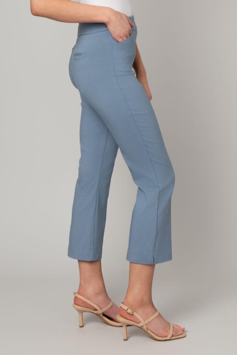 Dusty Blue Millennium Cropped Flare Pant