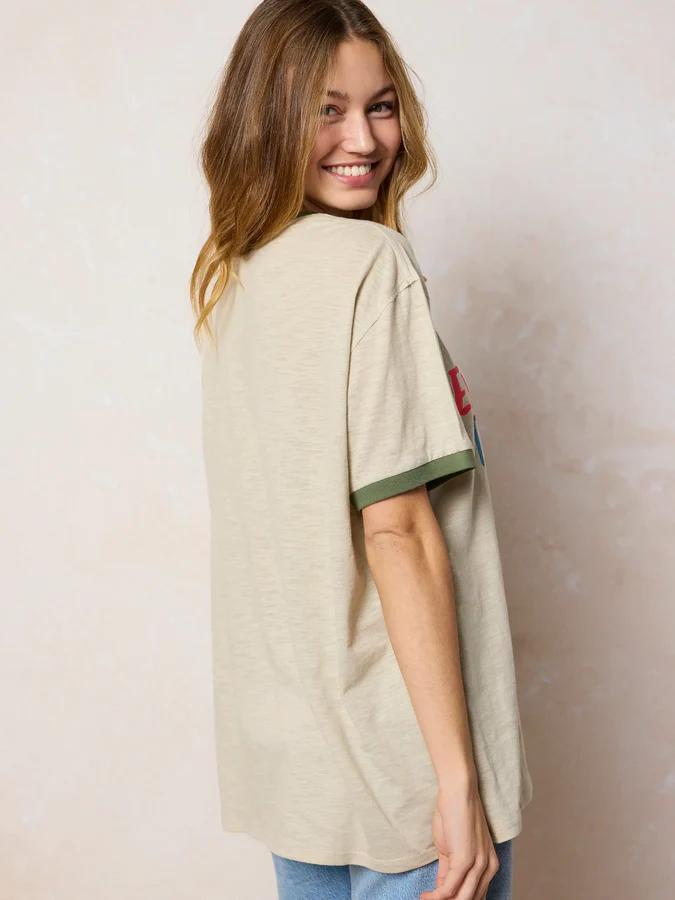 Natural Life Ringer Oversized Tee Shirt