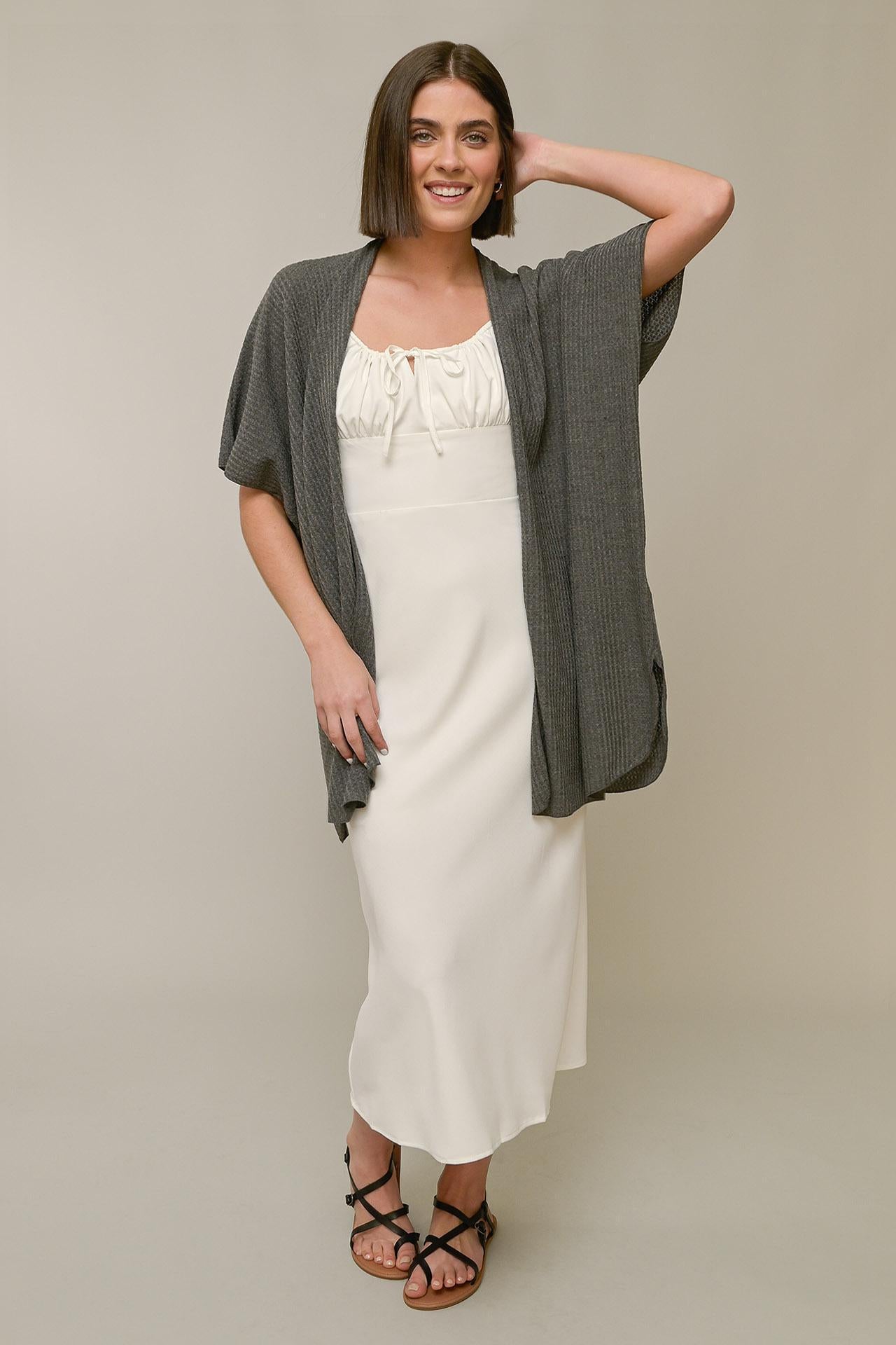 Waffle Knit Kimono