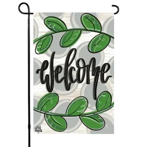 DK Polka Dot "Welcome" Garden Glam Garden Flag