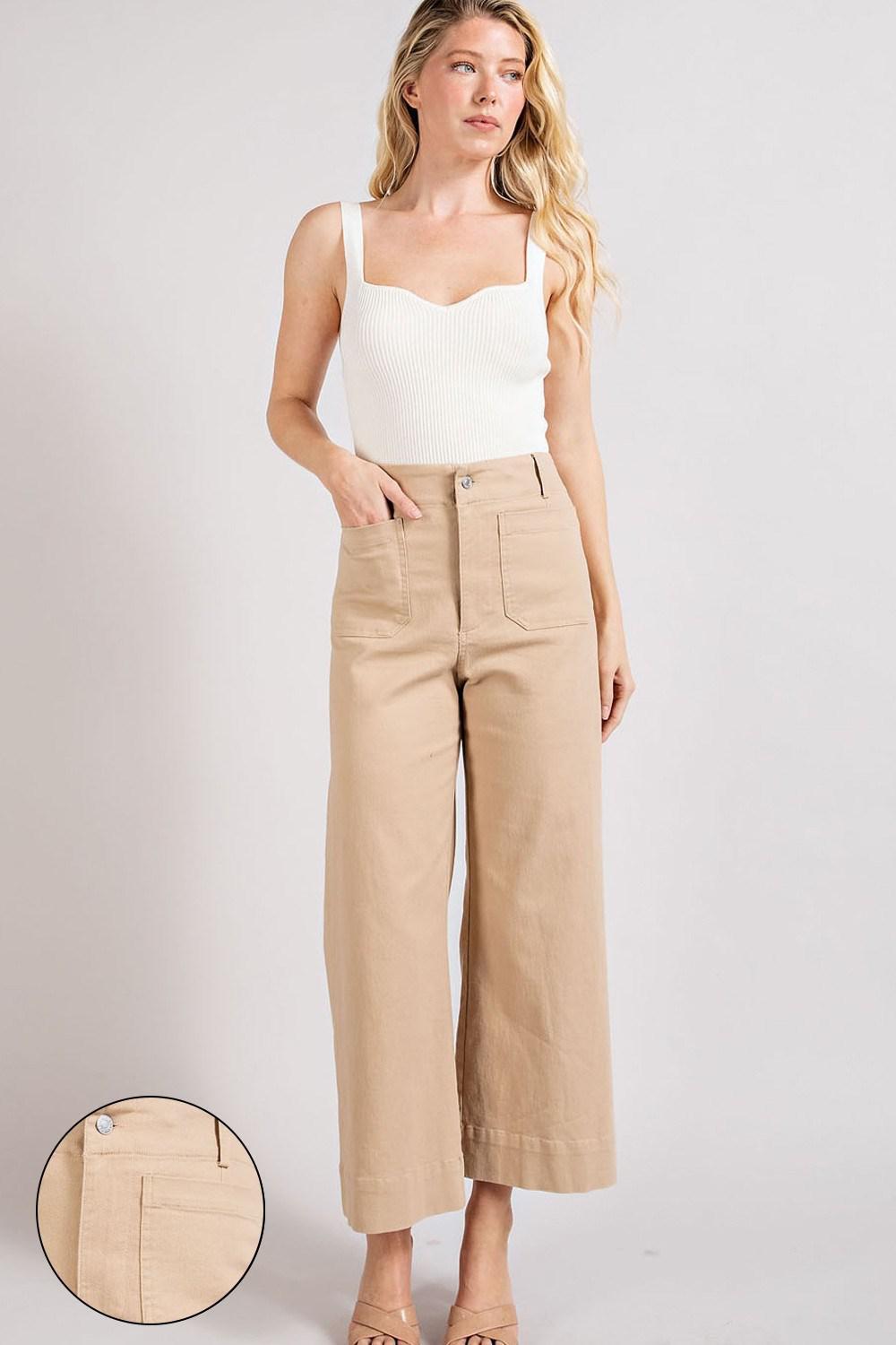 ee:some Soft Washed Wide Leg Pants