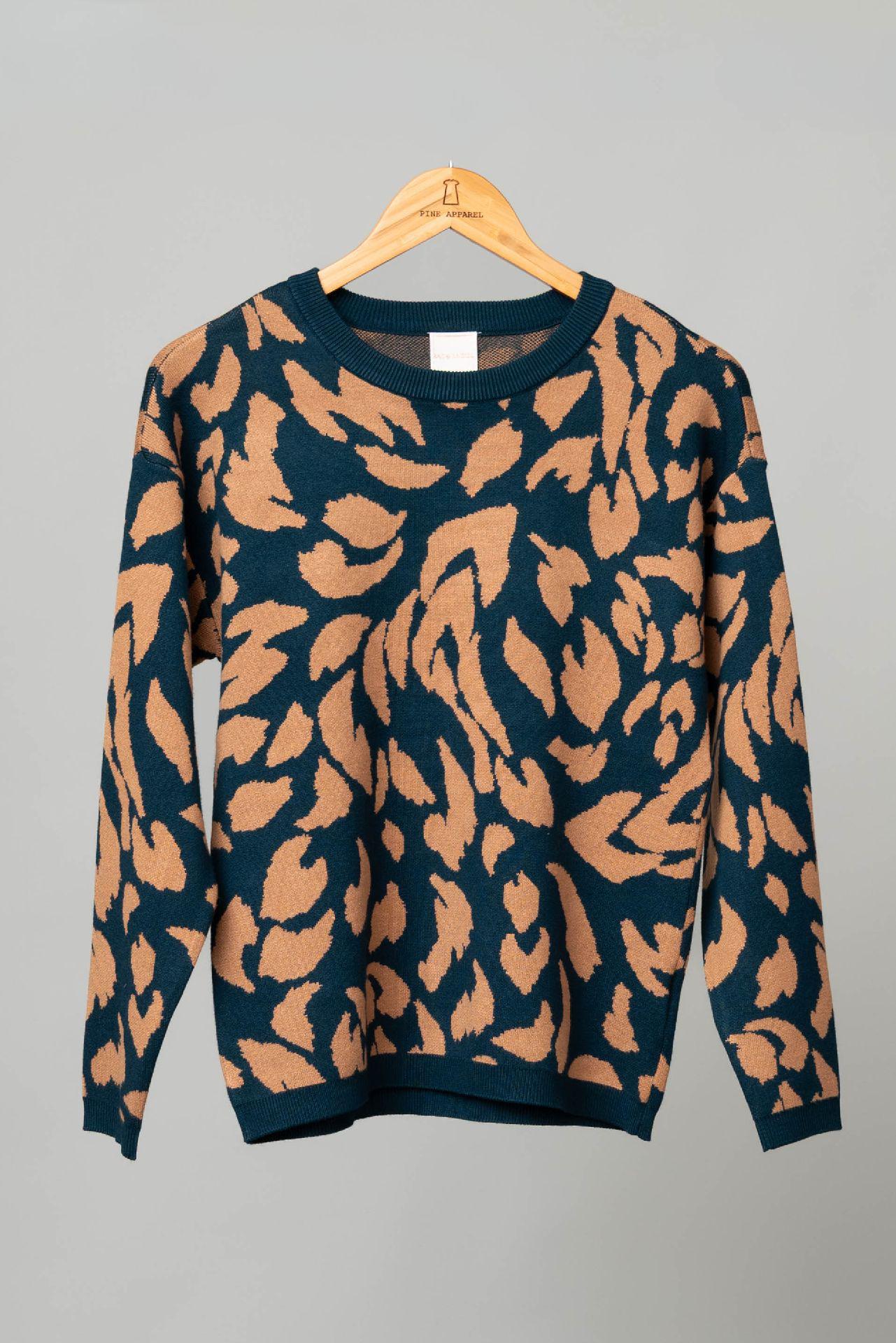 Pond Tobacco Drop Shoulder Crew Neck Sweater