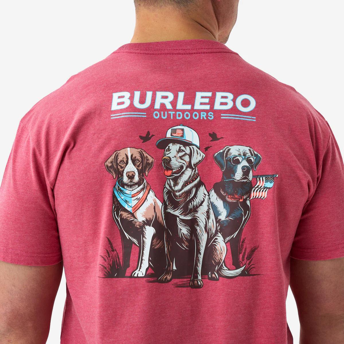 Short Sleeve Tee - American Dogs - Heather Crimson