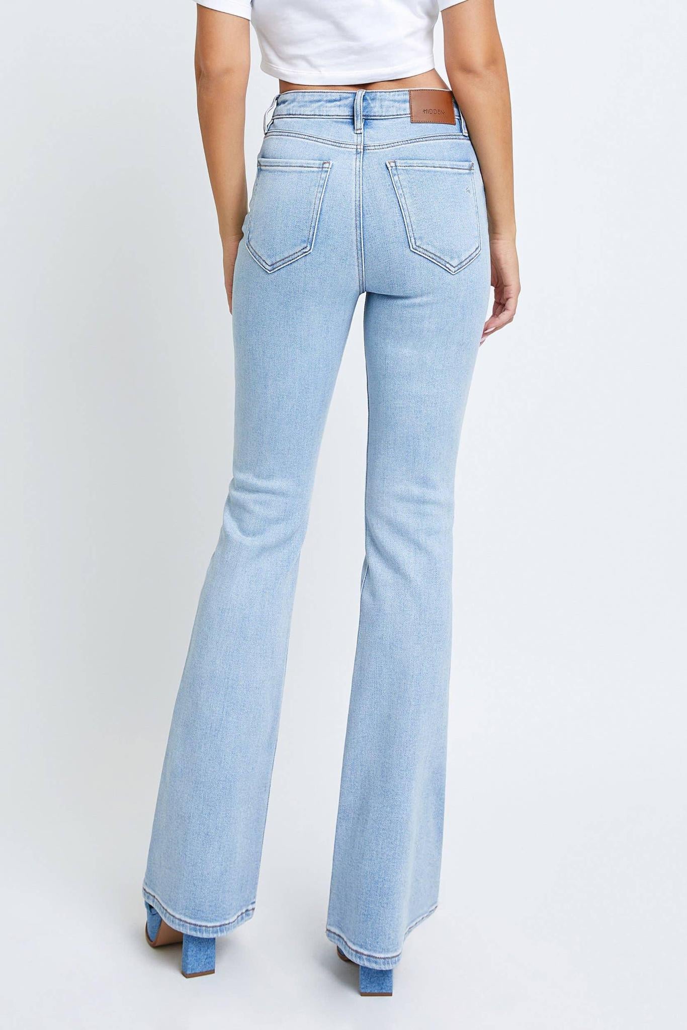 Hidden Light Wash Classic Inseam Flare