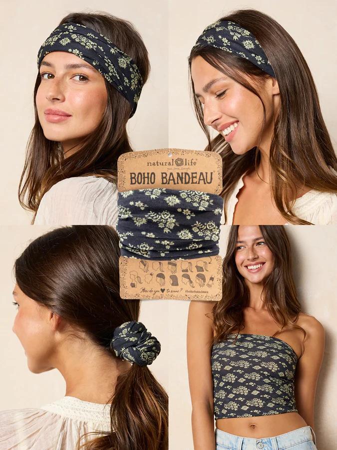 Natural Life Full Boho Bandeau® Headband Black