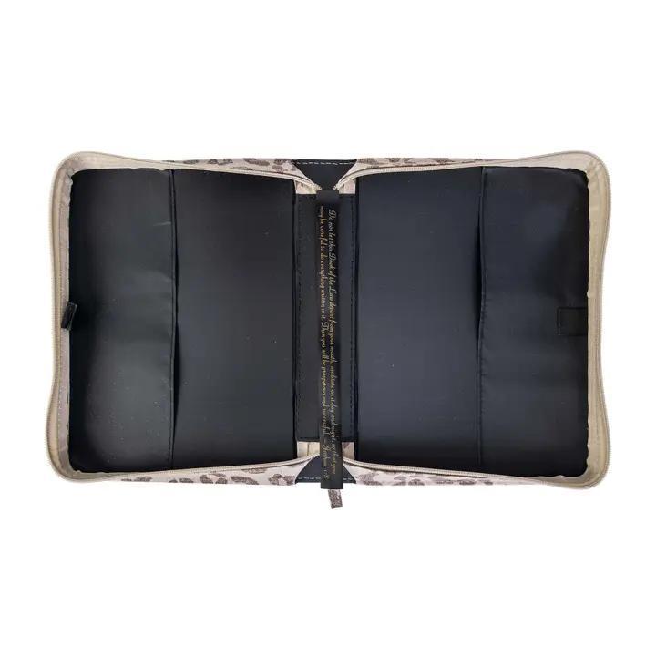 Divine Details: Bible Cover - Leopard W/Metallic Gold