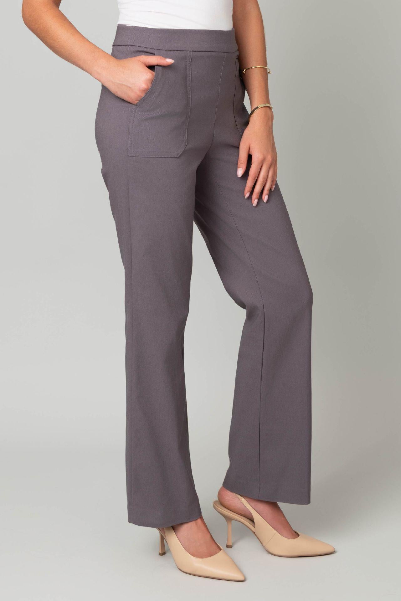 MILLENNIUM TWILL STRETCH WIDE LEG PANT WITH POCKETS