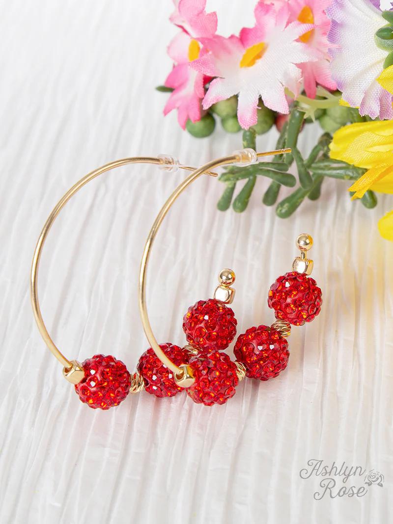 G&E Firework Show Beaded Hoop, Red