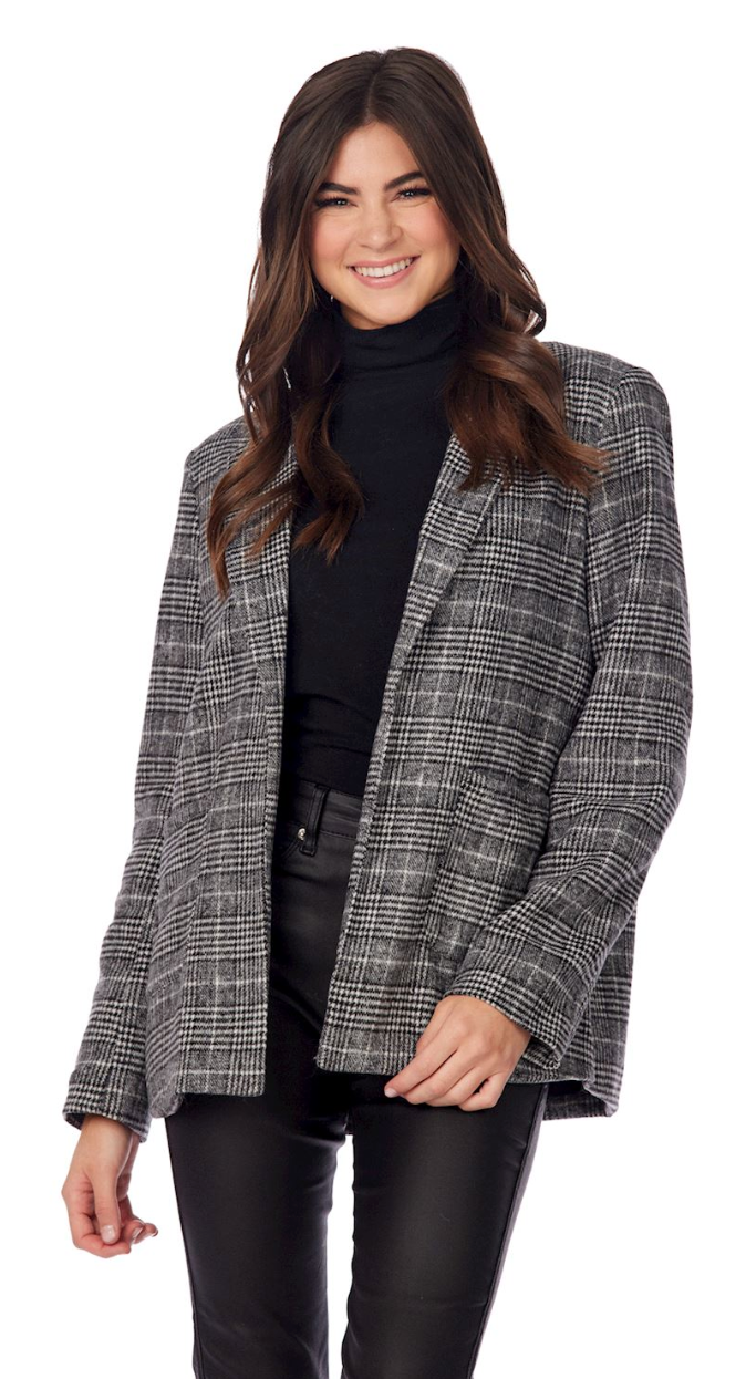 Mud Pie Houndstooth Bynes Blazer