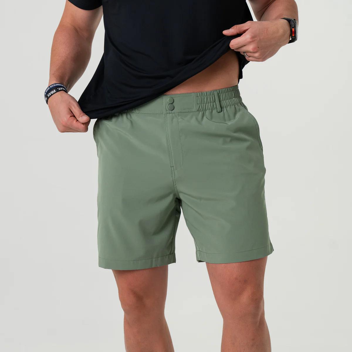 BURLEBO 7" EVERYDAY SHORT SAGE GREEN