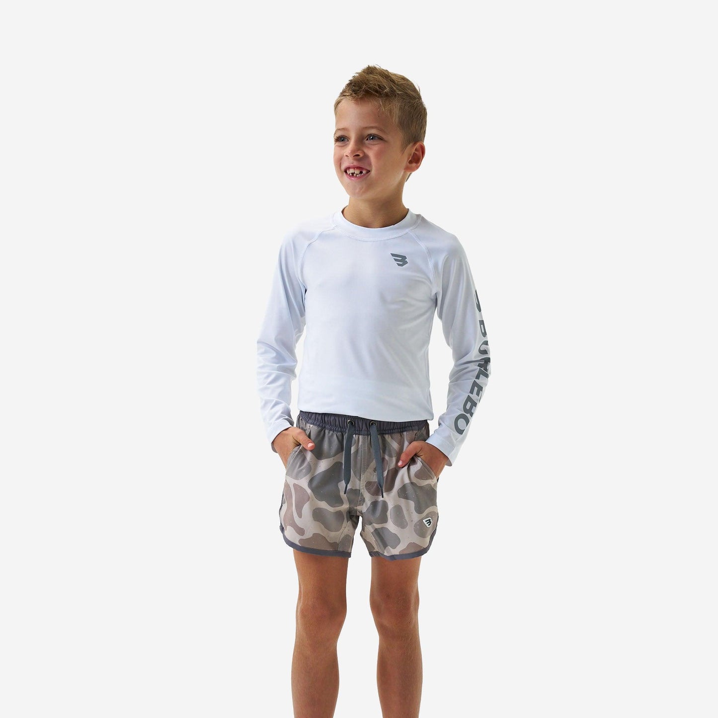 Burlebo YOUTH SWIM TRUNK - JUMBO DEER CAMO