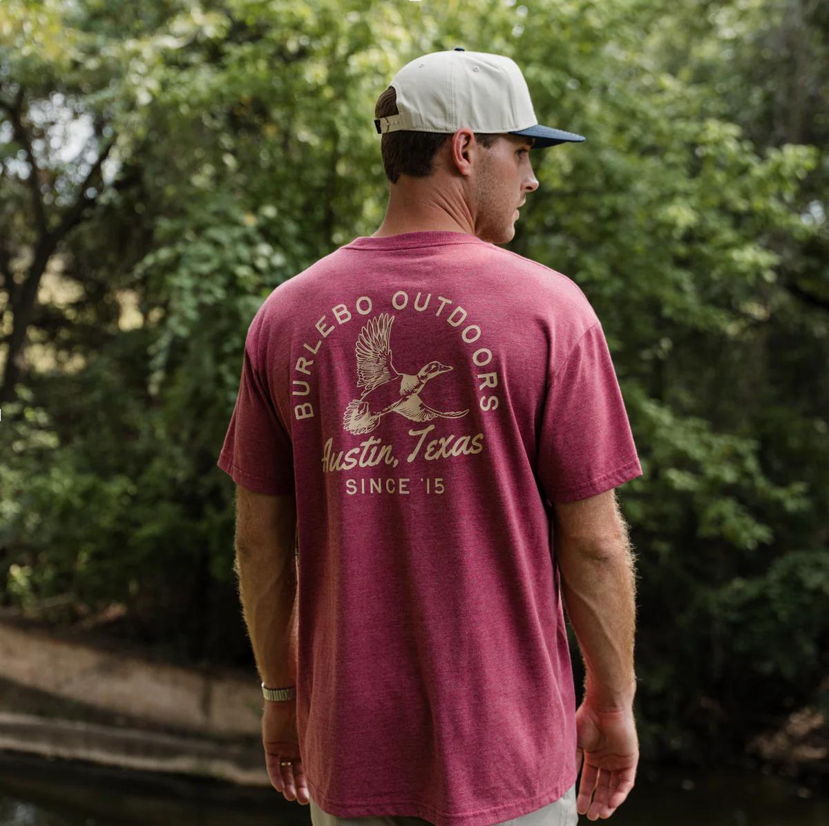 Burblebo Short Sleeve Tee - Classic Duck - Heather Red