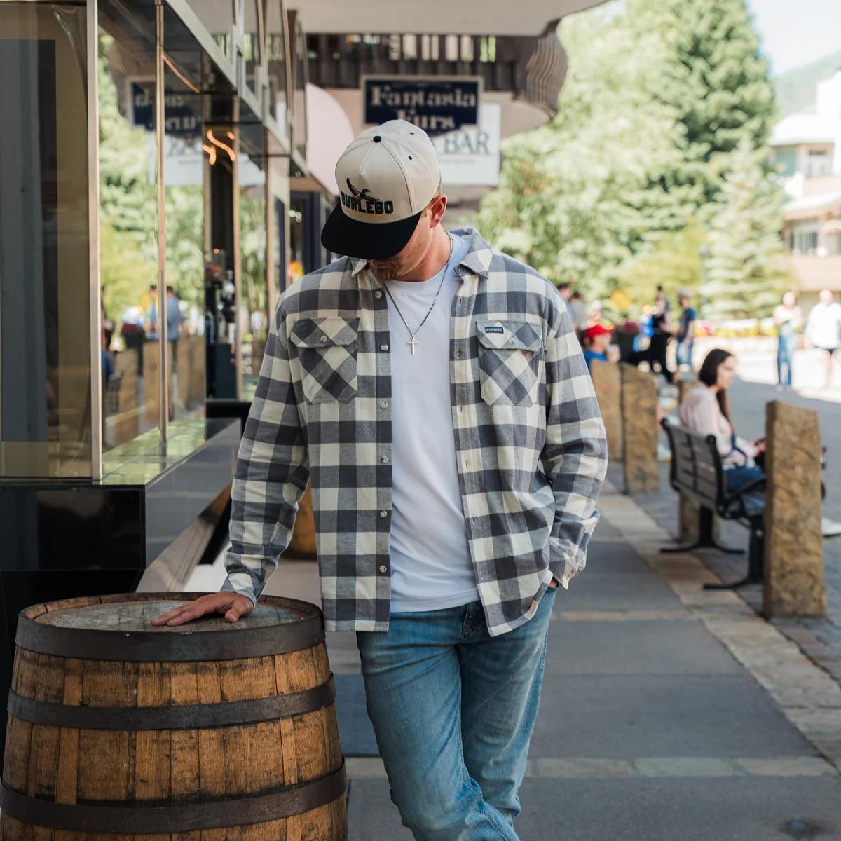 Burlebo Flannel Shirt - Grey Buffalo