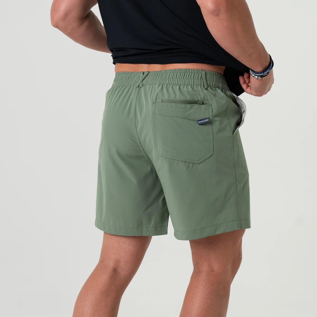 BURLEBO 7" EVERYDAY SHORT SAGE GREEN