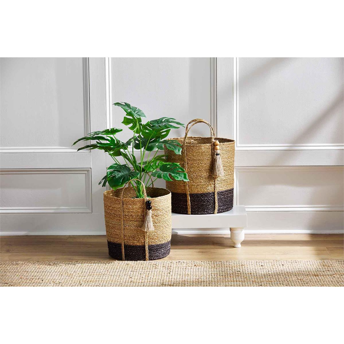Two-Tone Black Basket Se
