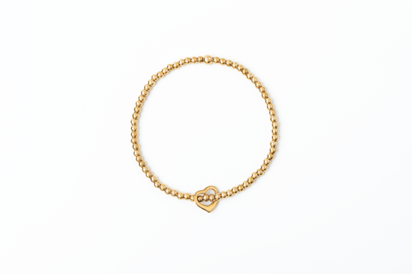 Meralora 3mm Stretch Bracelet w/ Heart