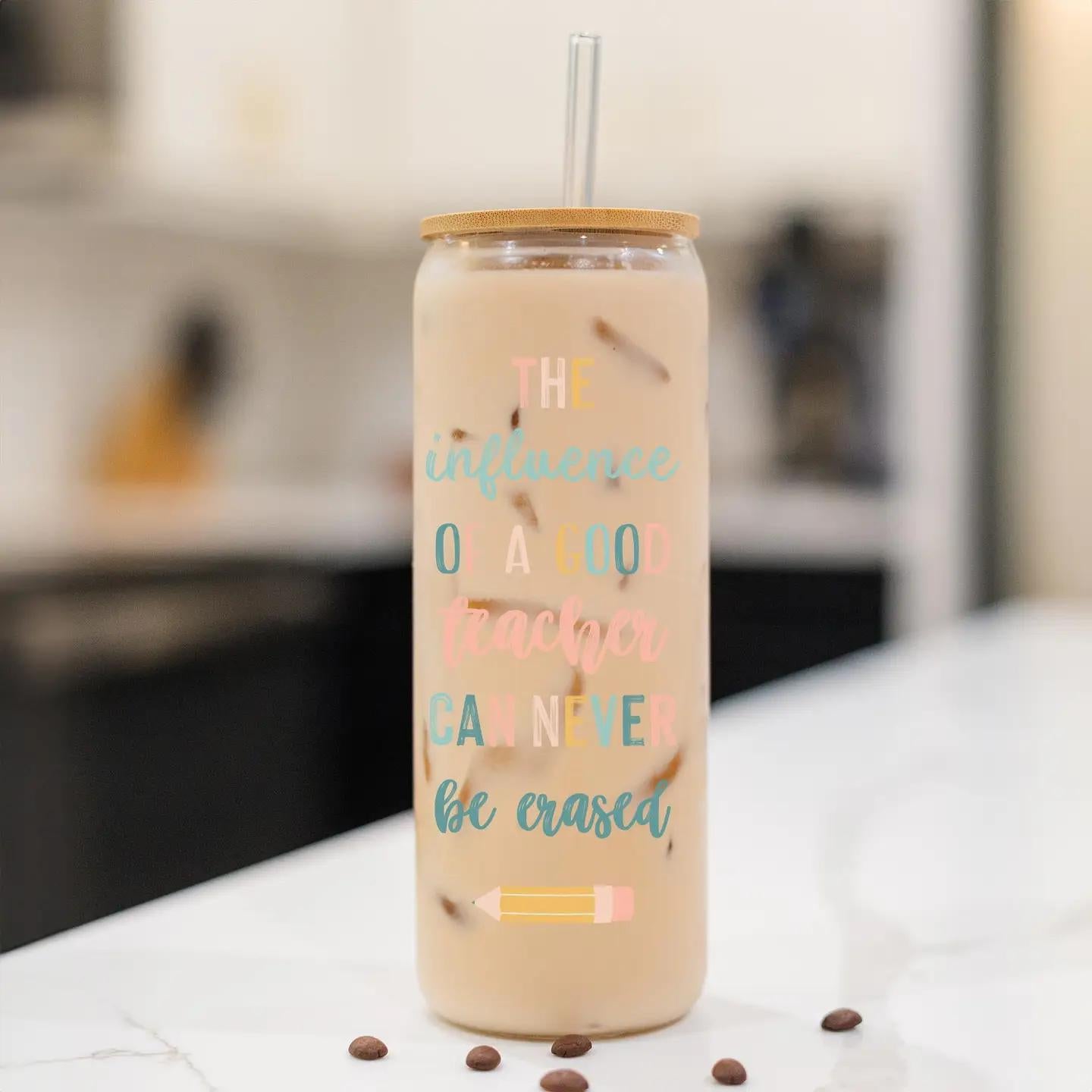Teacher Gift, Cold Brew Glass, School, Teach, Coffee Cup