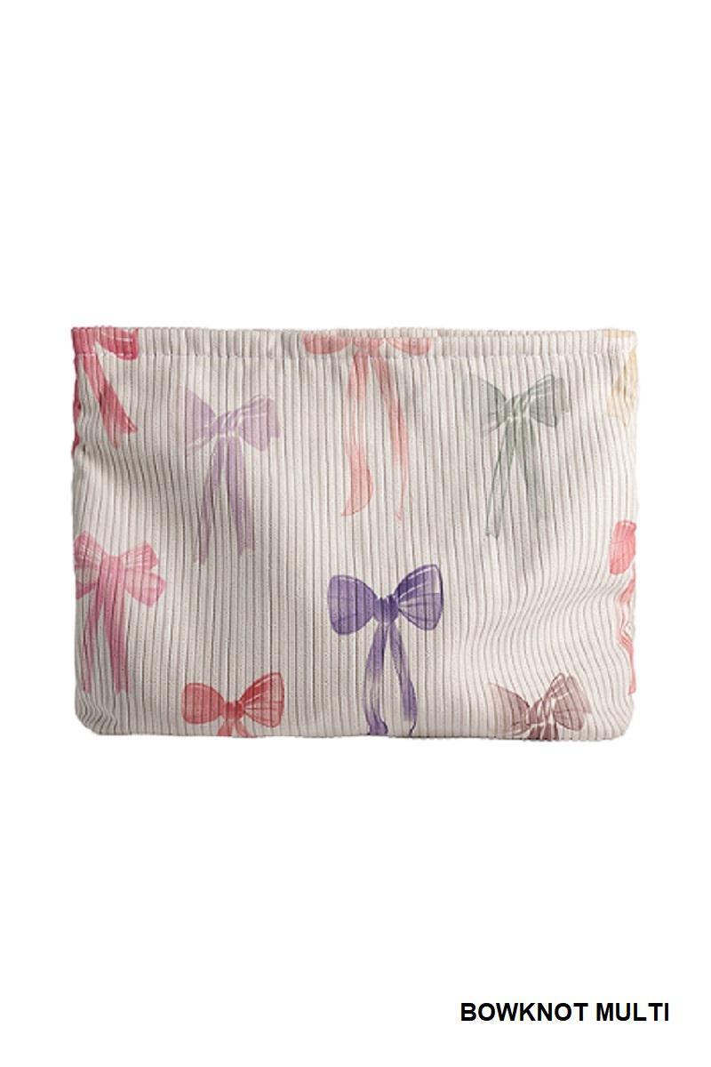 ZENANA BOWKNOT PATTERN MAKEUP COSMETIC CLUTCH BAG