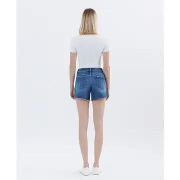 Lovervet High Rise Raw Hem Denim Shorts LV1638
