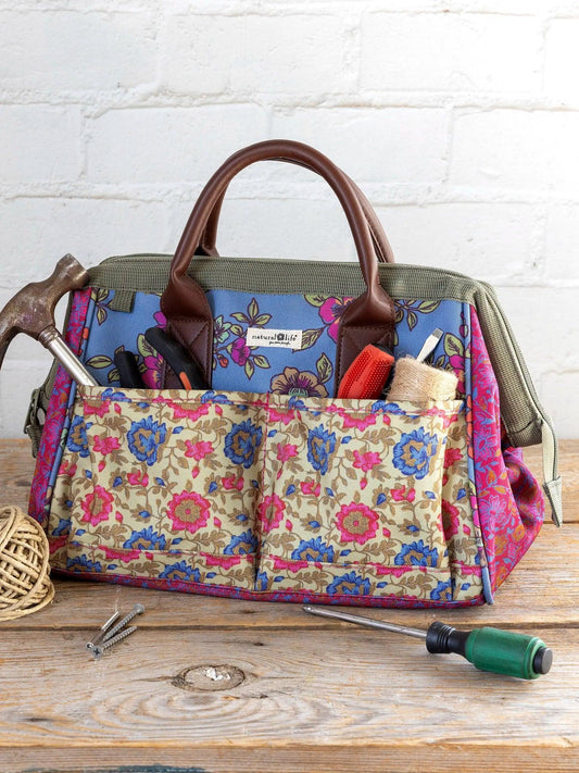 Natural Life Zip Up Tool Bag - Blue Enchanted Wildflowers