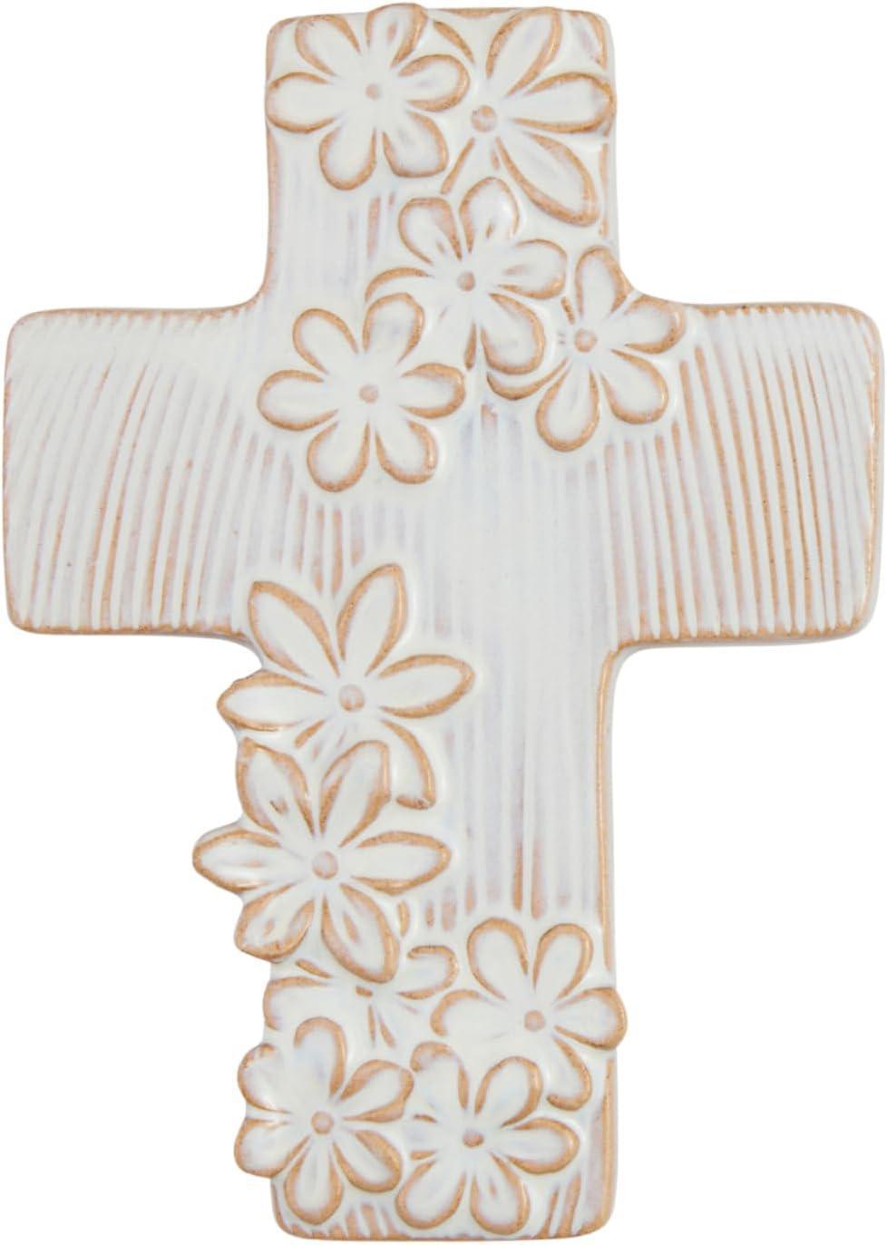 Ceramic Flower Cross