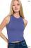 Zenana Built in Bra Seamless Crop Tank Top