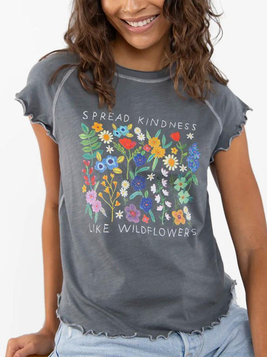 Natural Life Lily Cotton Short Sleeve Tee Shirt Spread Kidness