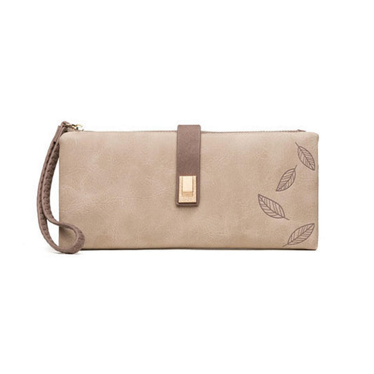 Women's Long Vintage Matte Zip CLUTCH