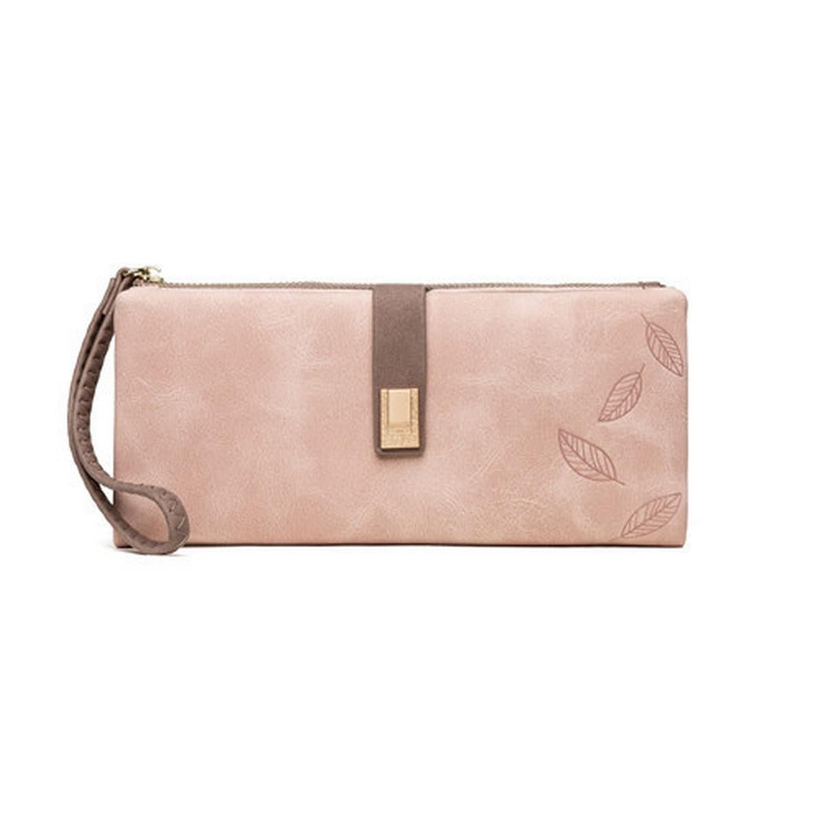Women's Long Vintage Matte Zip CLUTCH