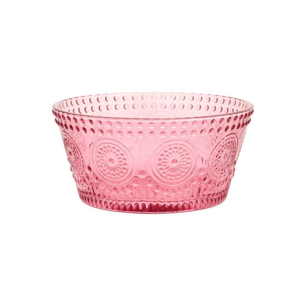 4.75" Dia Pink Codi Glass Bowl