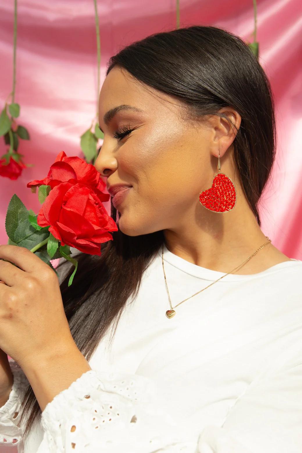 G&E It's a Love Song Heart Sparkle Earrings